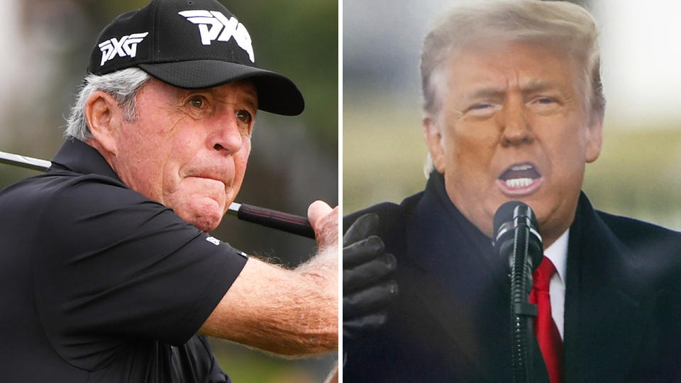 Golf great Gary Player has been urged by his son Marc to return the Presidential Medal of Freedom awarded to him recently. Pictures: Getty Images