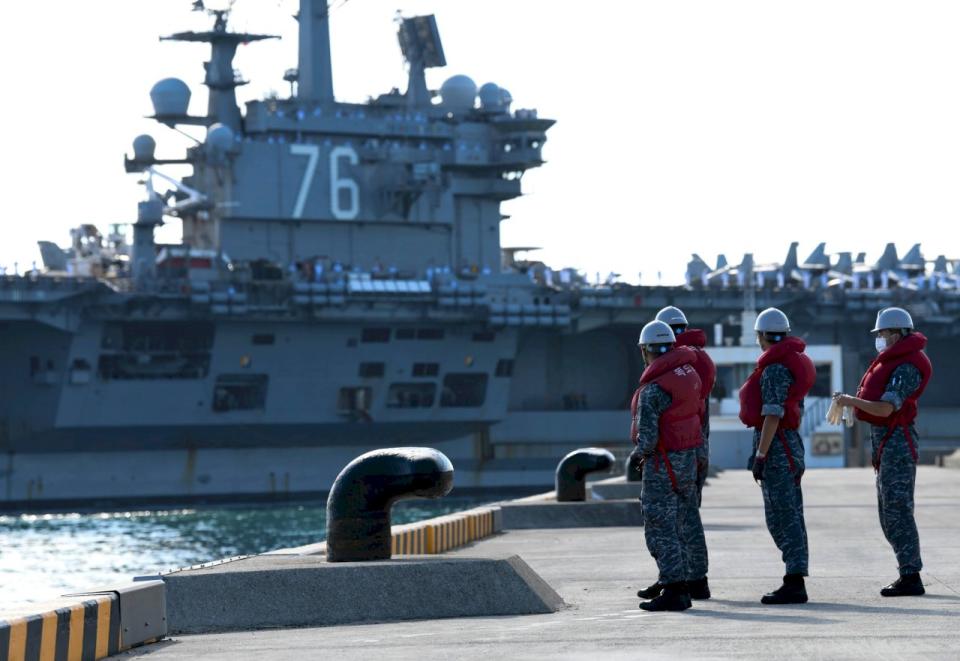 美國雷根號航空母艦(USS Ronald Reagan)。(圖：USS Ronald Reagan臉書)