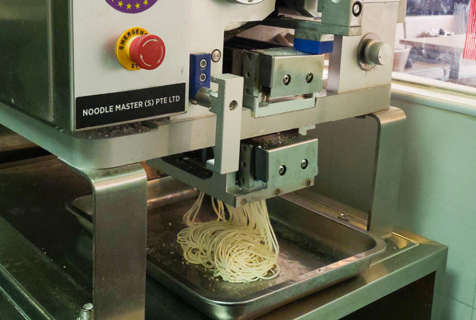 image of toby's kopi toast bakery's noodle machine