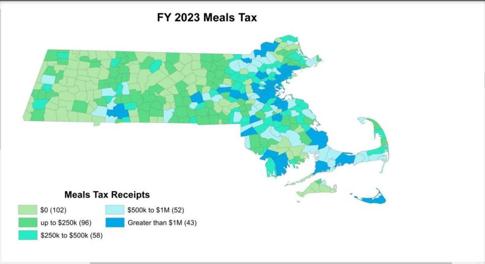Communities in Massachusetts that charge a prepared meal tax would share an additional $58 million a year if they opt to increase the bite by .25% per meal under the governor's Municipal Empowerment Act.