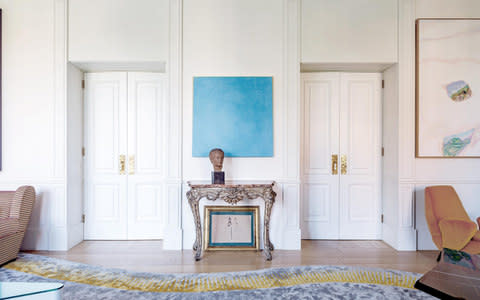 Living room of Achille Salvagni's apartment - Credit: Paolo Petrignani