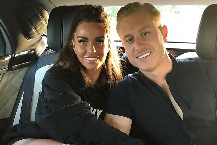 Katie Price and her boyfriend Kris Boyson have been forced to pull out of the upcoming series of 'Celebs Go Dating' (Kris Boyson/Instagram)