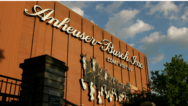 The Anheuser-Busch brewery is seen Monday, July 14, 2008, in St. Louis. (File, AP Photo/Jeff Roberson)