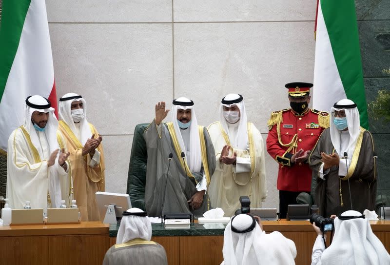 Kuwait's new emir attends parliament session