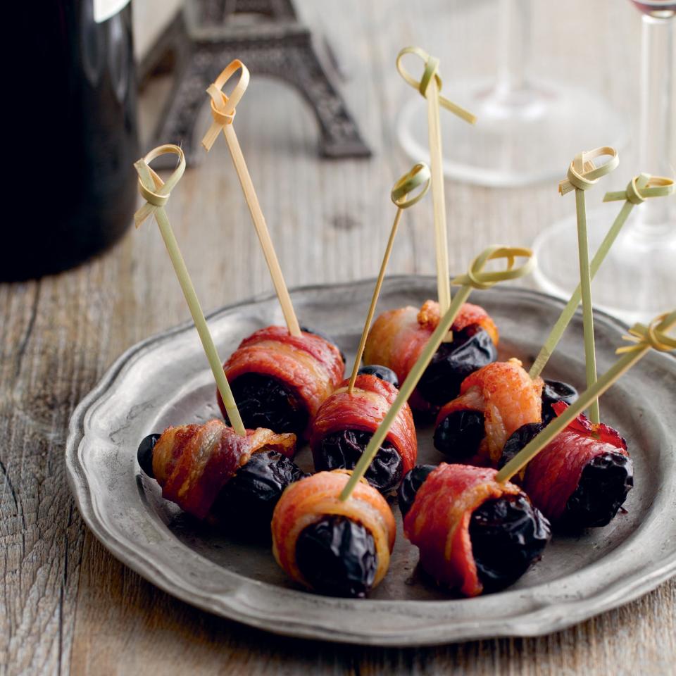 Prunes in Crispy Bacon