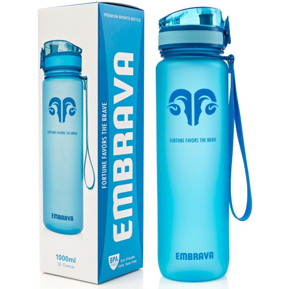 With a tough carry-strap and a special reflective frosted casing that reacts uniquely to your environment, <a href="https://www.amazon.com/Best-Sports-Water-Bottle-Eco-Friendly/dp/B01FSM3CZY/ref=sr_1_15?s=sporting-goods&amp;ie=UTF8&amp;qid=1518559576&amp;sr=1-15&amp;keywords=bpa+free+water+bottle" target="_blank">this BPA-free bottle</a> is ideal for all kinds of sports and outdoor activities.<br /><br /><strong>Amazon Reviews:</strong>&nbsp;3,388<br /><strong>Average Rating:</strong>&nbsp;4.5 out of 5 stars<br /><br /><i>"The Embrava Sports Water Bottle is fantastic. I have a habit of tipping over my bottles causing a huge mess all over the floor. Not with this beautifully designed bottle. It doesn&rsquo;t leak at all. It has a lid that, when closed, seals the liquid in. The lid has a locking system that is really easy to use as well. It has a neat strainer that sits on the inside top for those that like to put fruit in their drinks so it never clogs." - Amazon Reviewer</i>