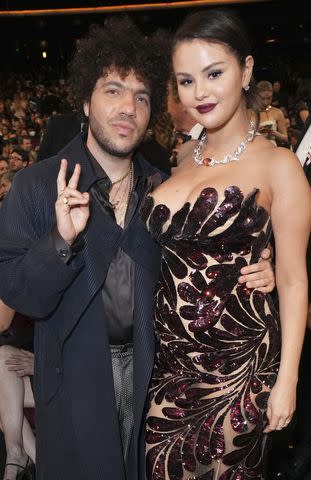 <p>Jordan Strauss/Invision for the Television Academy/AP</p> Benny Blanco and Selena Gomez at the 2024 Emmys