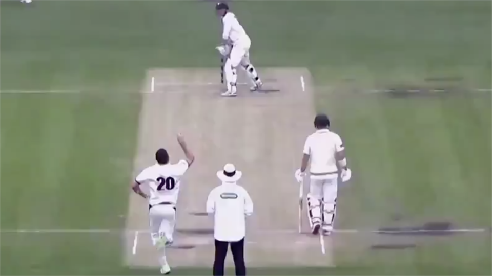 Bailey’s batting stance has gotten even weirder. Image: Cricket Network/Channel 7