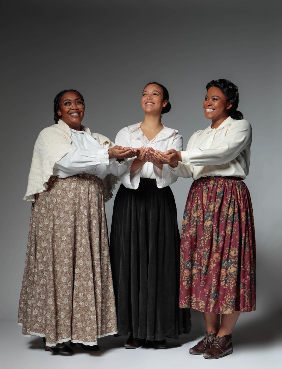 From left, Ariel Blue, Renata Eastlick and Carmi Harris play homesteaders who move from the segregated staff to Kansas in Pearl Cleage’s “Flyin’ West” at the Westcoast Black Theatre Troupe.
(Photo: SORCHA AUGUSTINE/WBTT)