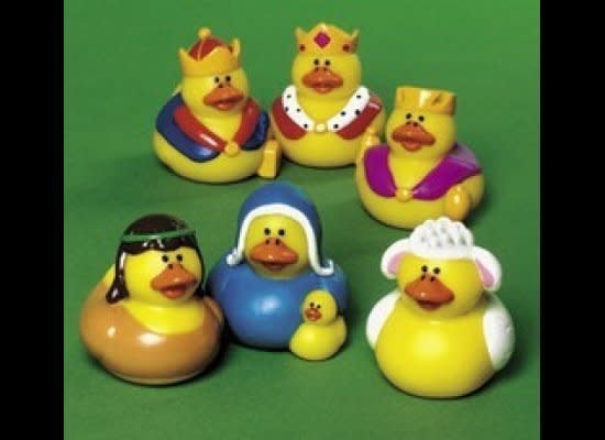 Oestreicher used to be bothered when he would see nativity scenes depicting Jesus, Mary and Joseph as rubber ducks, but now he looks at products like these as "whimsical attempts for people to engage in a mystery."