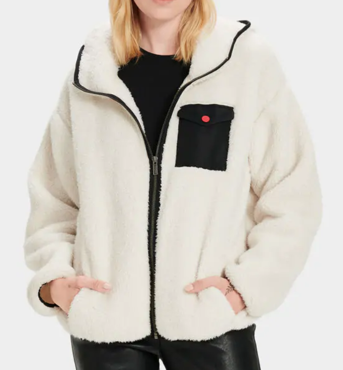 Ugg Kadence Sherpa Hoodie in Cream