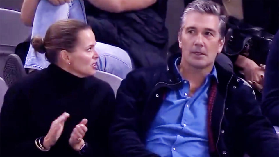 Jo and Stephen Silvagni, pictured here watching Jack play for Carlton.