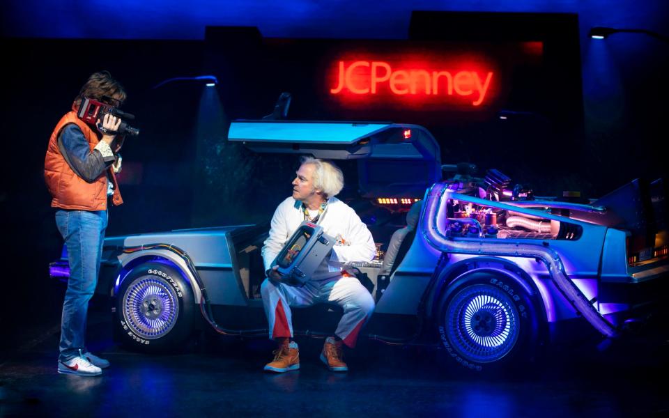 A photograph of the two lead performers in West End show Back to the Future - Sean Ebsworth Barnes