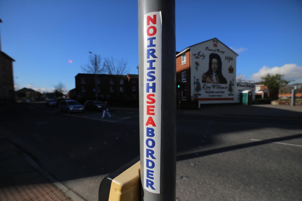 Loyalist sticker in an estate in south BelfastPaul McErlane