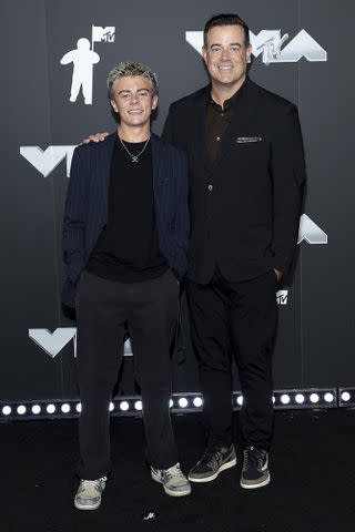 <p>Dimitrios Kambouris/Getty</p> Carson Daly and Jackson Daly