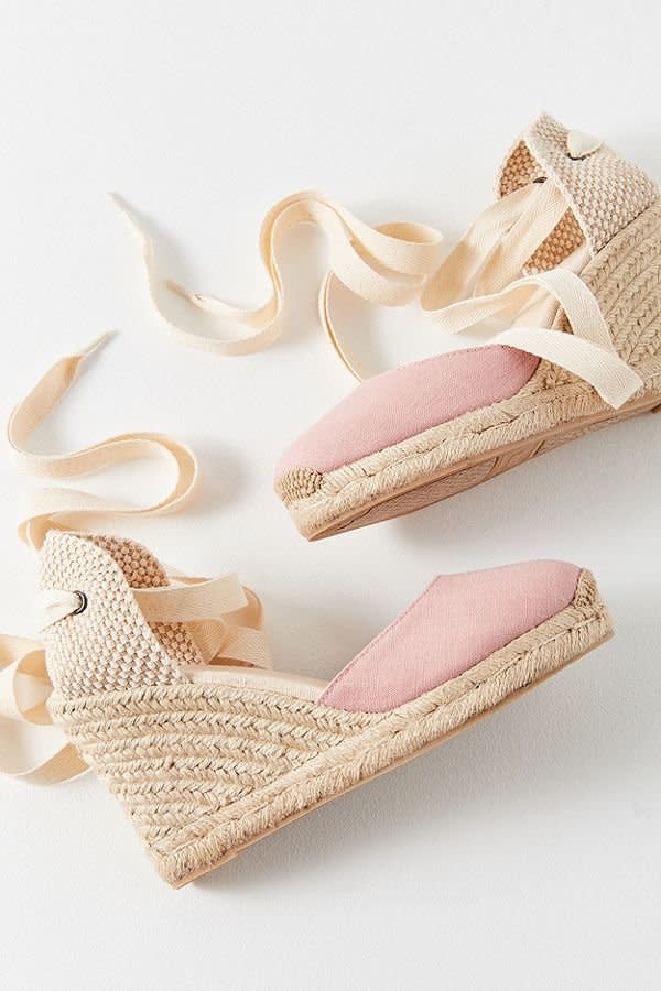 Espadrilles are the perfect spring and summer shoe to give you some height without putting unnecessary strain on your feet. <a href="https://www.urbanoutfitters.com/shop/soludos-tall-linen-espadrille-wedge?category=women-shoes-on-sale&amp;color=066&amp;quantity=1&amp;type=REGULAR" target="_blank">These Soludos</a> are on sale for $74 from $95.