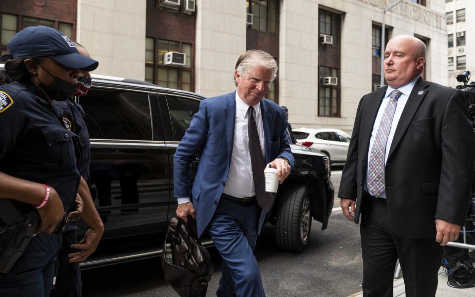 Cyrus Vance, Manhattan district attorney, arrives outside the Manhattan district attorney office in New York - Bloomberg