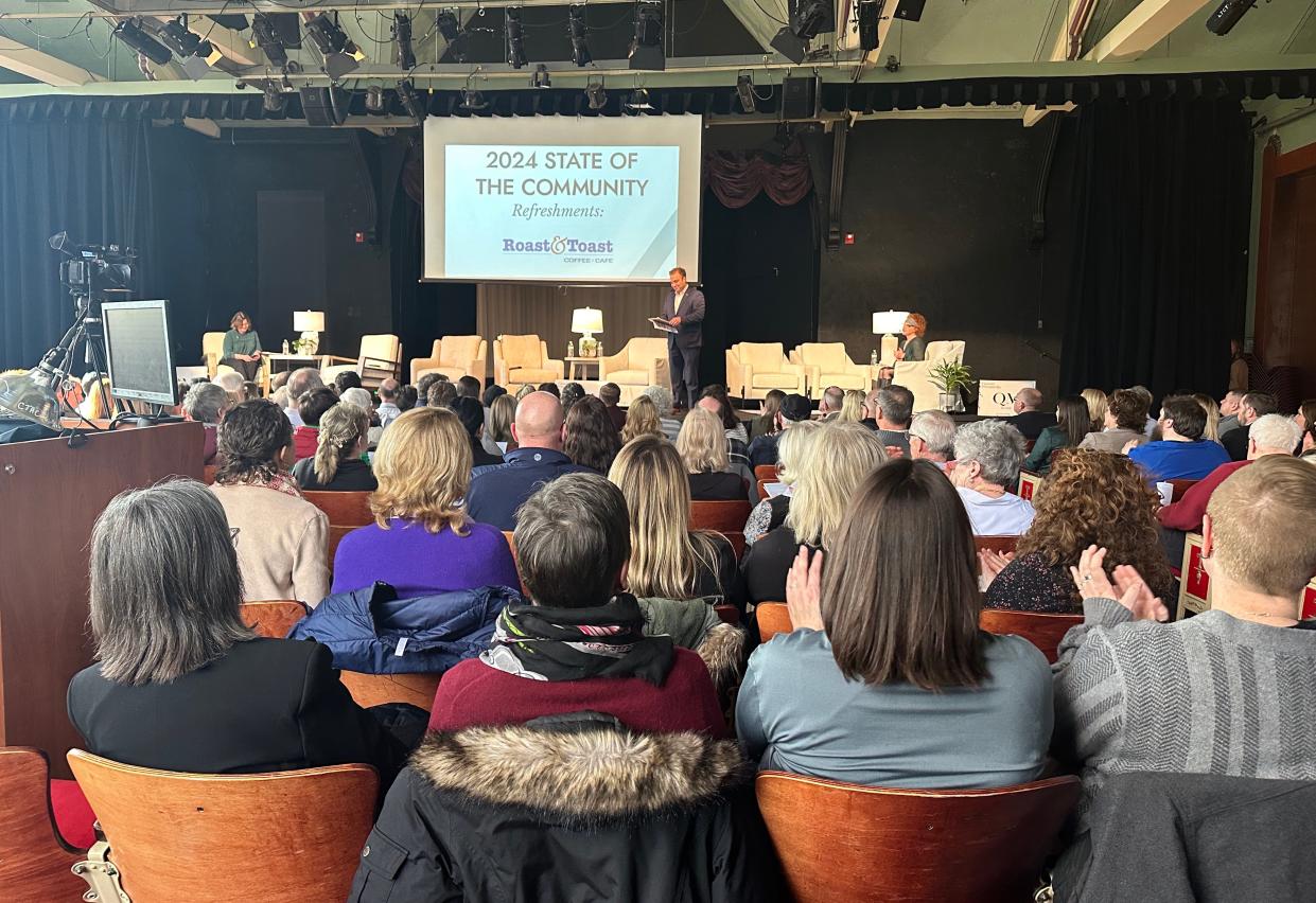 OsborneKlein's Jeffrey Neill hosted Petoskey's State of the Community event on Friday, Feb. 23, 2024 at the Crooked Tree Arts Center.