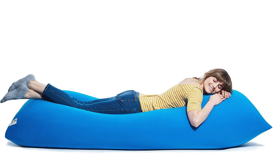 This snug bean bag chair comes in cool colors to match its fun name.