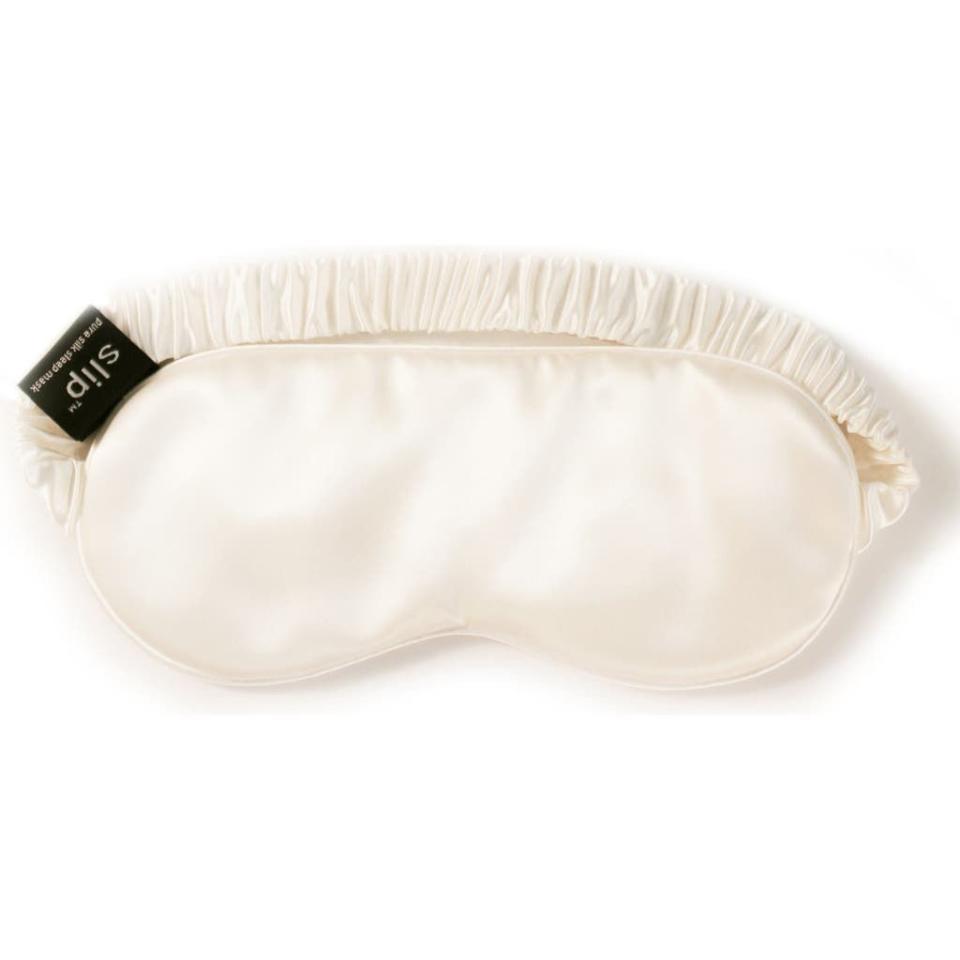 3) Pure Silk Sleep Mask in White at Nordstrom