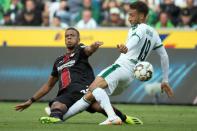 Fabian Johnson (R) scored one of the goals of the opening weekend of the 2018/19 Bundesliga season in Borussia Moenchengladbach's impressive 2-0 victory over Bayer Leverkusen on Saturday