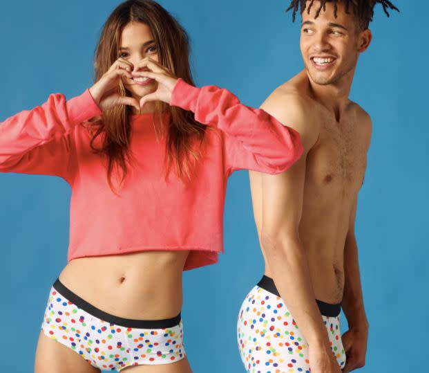 Getting a set of matching undies is as easy as selecting your preferred style of undies and size, your partner's preferences and size, and wah-lah. <strong><a href="https://fave.co/2Rgq4JA" target="_blank" rel="noopener noreferrer">Learn more about matching undies sets from MeUndies</a></strong>.