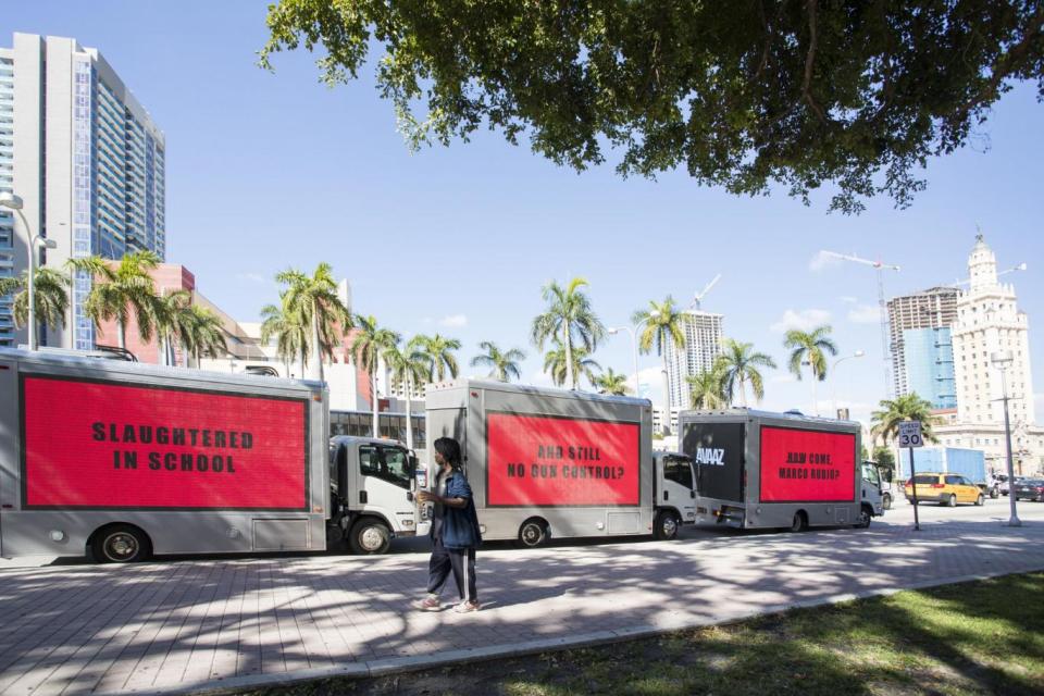 The Miami protest was organised by activist group Avaaz (Jesus Aranguren/AVAAZ)