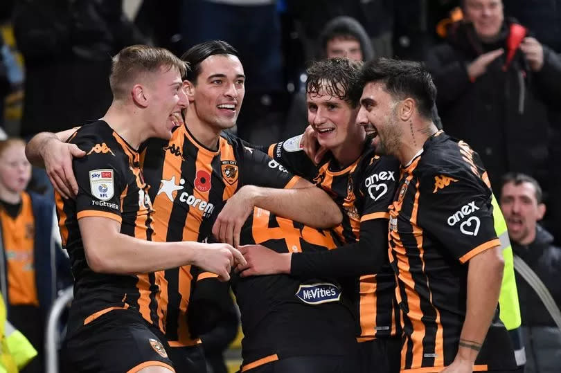 Hull City's players have built a strong bond throughout the campaign -Credit:Anna Gowthorpe/REX/Shutterstock