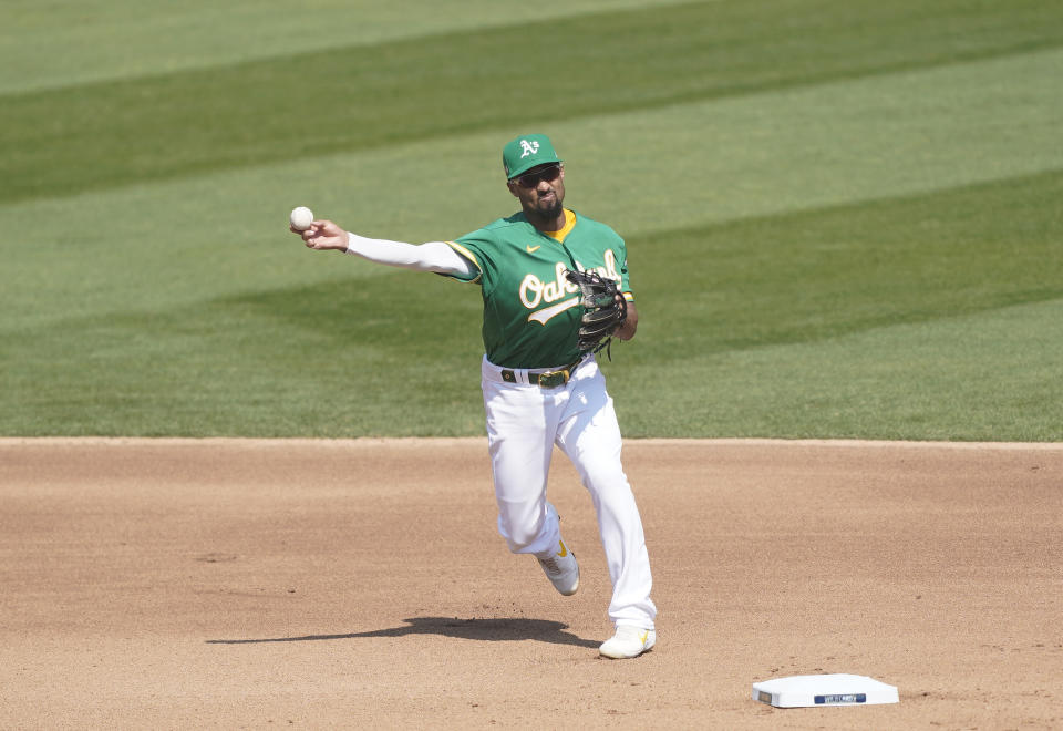 Marcus Semien在奧克蘭運動家時期就已是讓隊友信服的領袖。（Photo by Thearon W. Henderson/Getty Images）