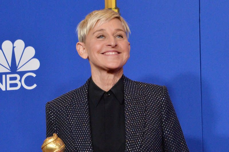 Ellen DeGeneres appears backstage after winning the Carol Burnett Award during the 77th annual Golden Globe Awards on January 5, 2020. The comedian turns 65 on January 26. File Photo by Jim Ruymen/UPI