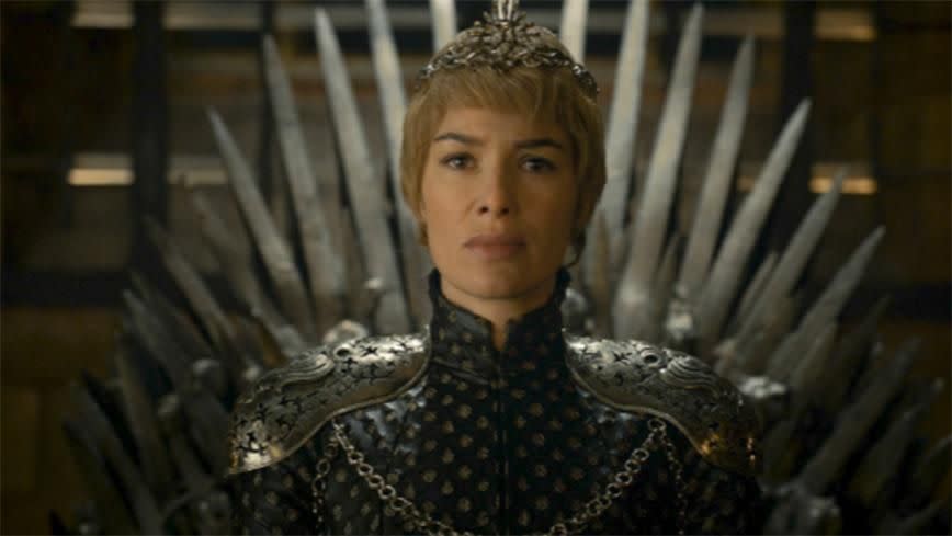 Cersei takes the Iron Throne. Photo: Showcase