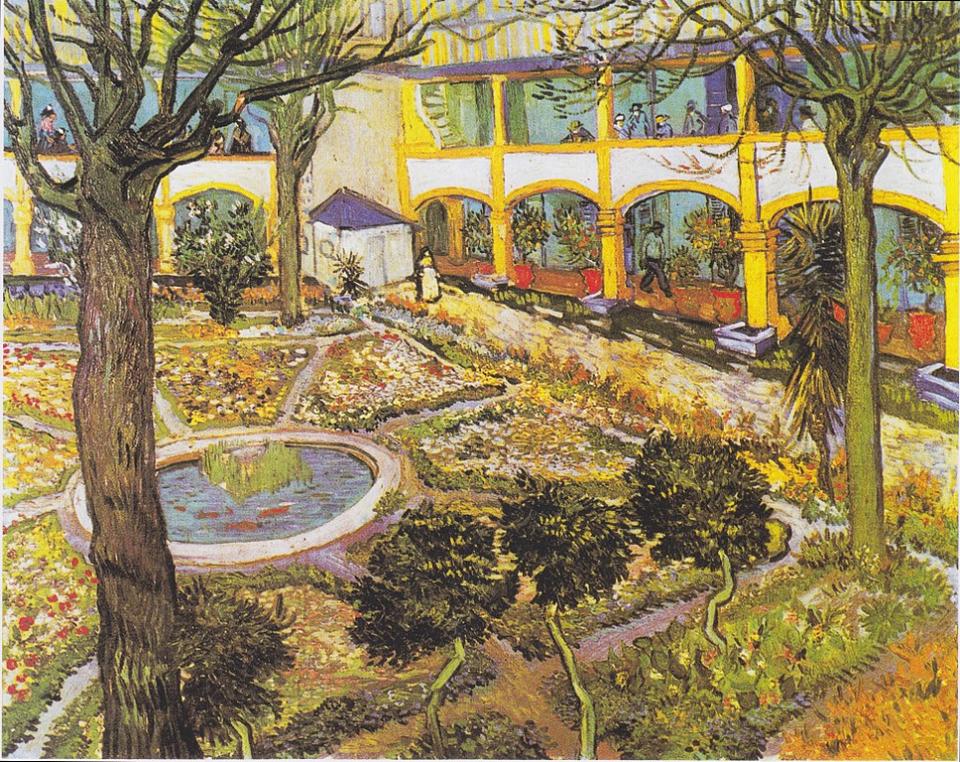 《Garden of the Hospital in Arles》Painted by Van Gogh (Wikimedia Commons提供) 