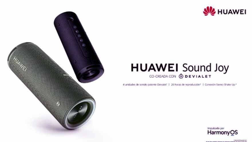 Los parlantes de Huawei ofrecen efectos lumínicos sincronizados con la música.
