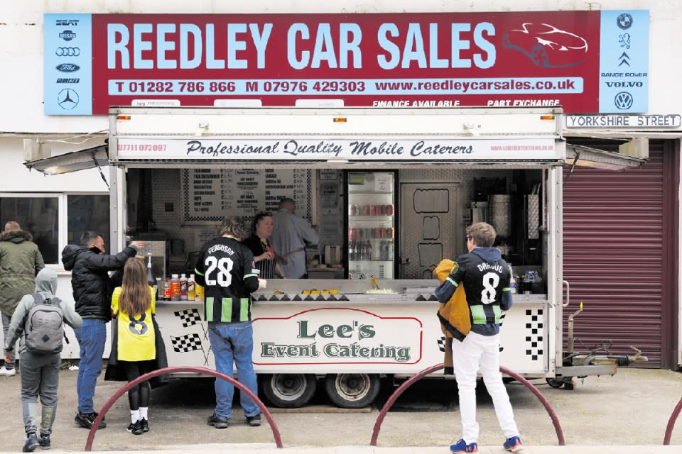 A food wagon at Burnley’s Turf Moor