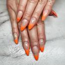 This vibrant manicure is sure to brighten your day while setting the mood for Halloween (the real reason we love orange in the autumn).