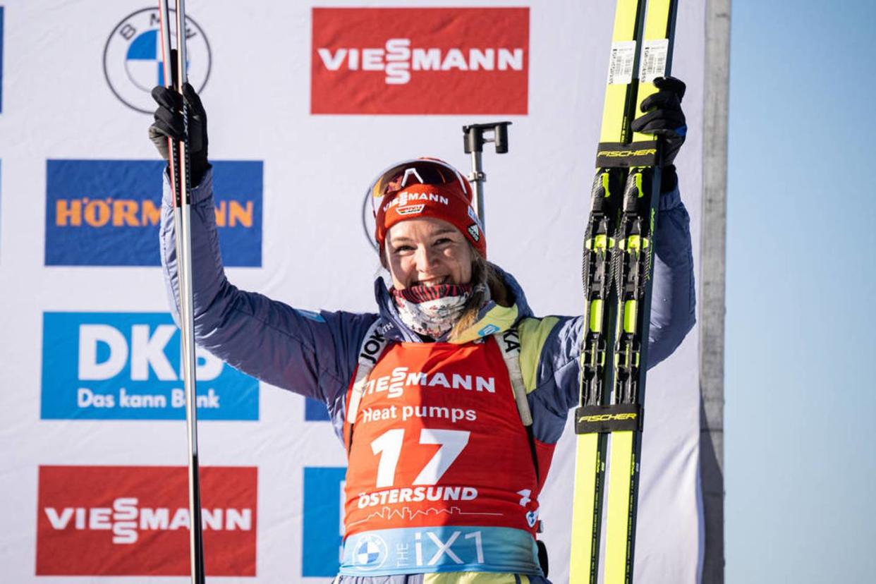 Ex-Biathlon-Star im Babyglück