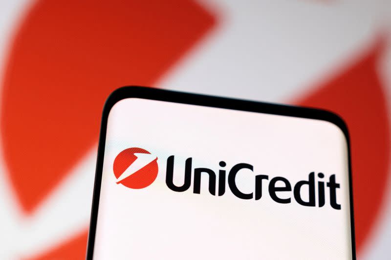 FILE PHOTO: Illustration shows Unicredit logo