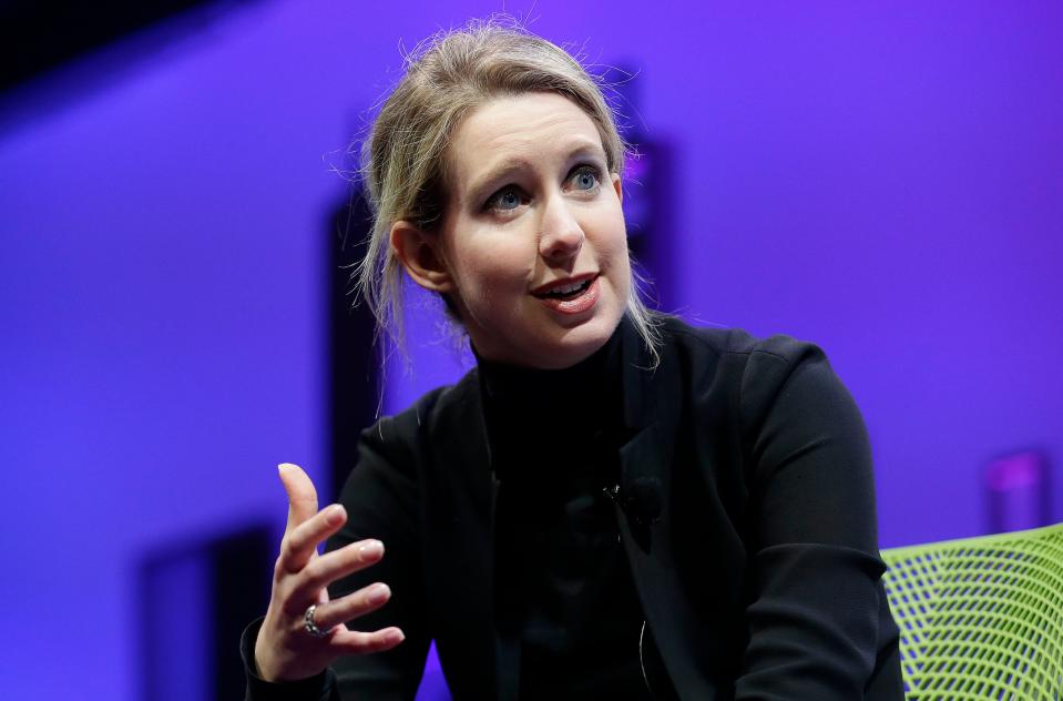 Elizabeth Holmes during her time as Theranos CEO (Associated Press)