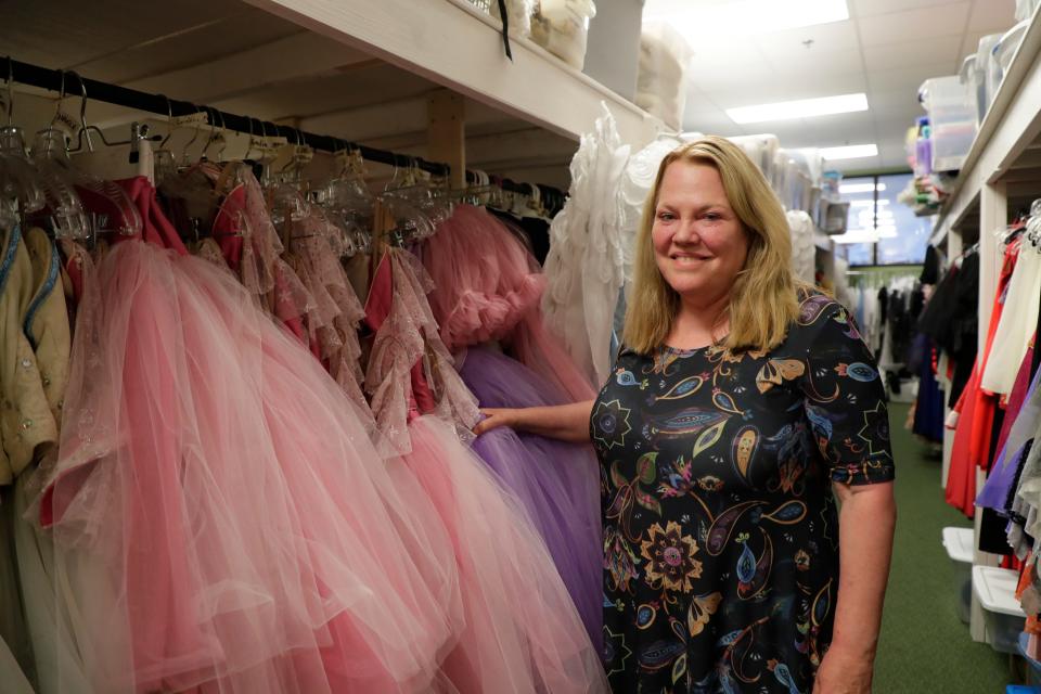 Tallahassee Ballet Chief Executive Officer Janet Pichard in the group's costume room Wednesday, June 12, 2019, at the old facility in Northwood Centre.