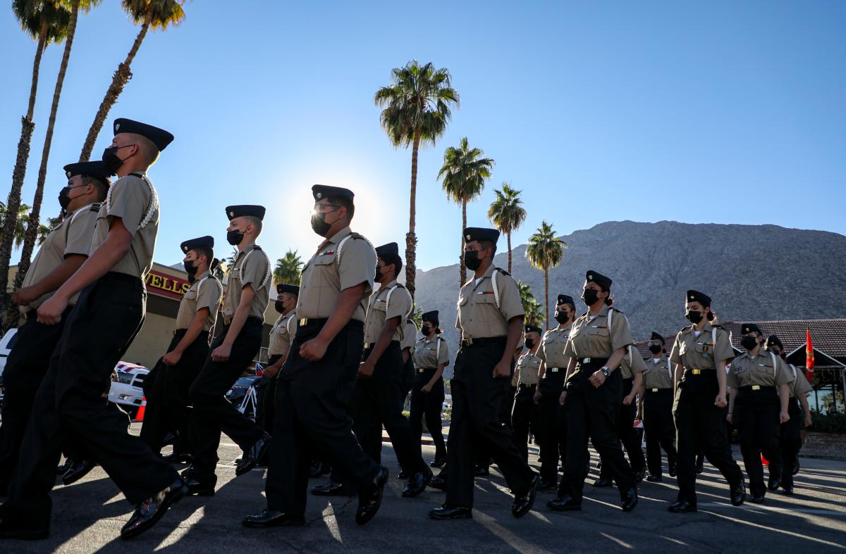 Thousands line Palm Canyon Drive for Palm Springs' Veterans Day Parade