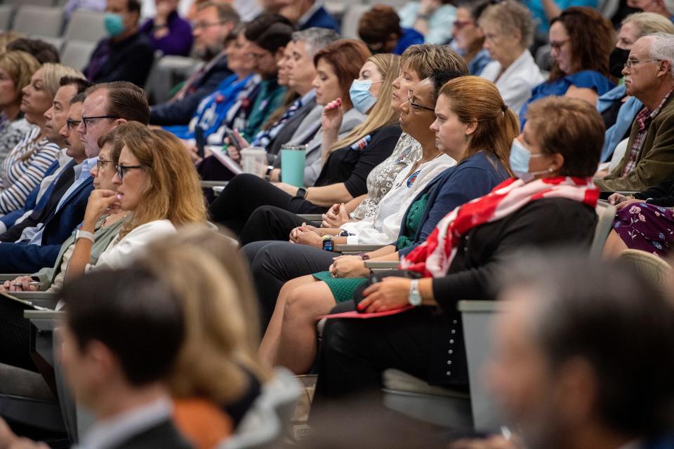 The N.C. Department of Health and Human Services' Division of Health Service Regulation hosted a hearing at AB Tech August 12, 2022. It was a chance for anyone to speak their piece on a proposed 67 acute-care bed expansion in Buncombe County.