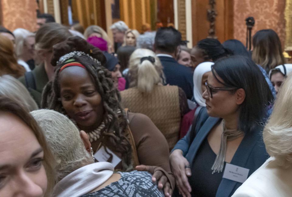 Ngozi Fulani (centre left) at the Buckingham Palace event. (PA)