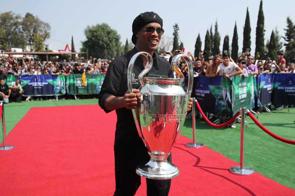 Ronaldinho on the UEFA Champions League Trophy Tour presented by Heineken®