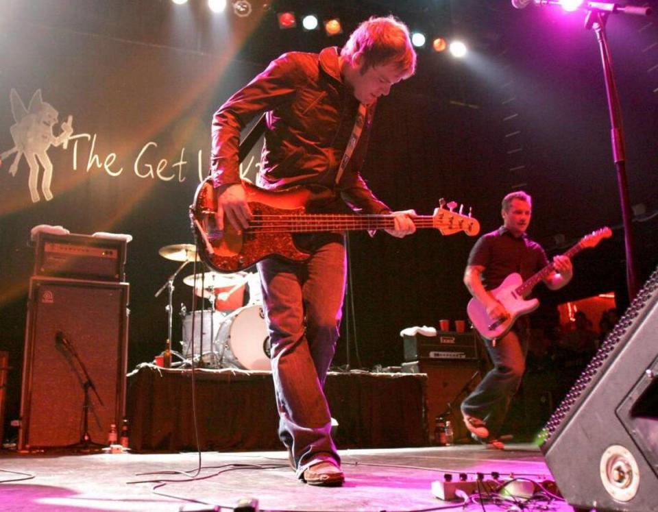 The Get Up Kids back in the day, with bassist Rob Pope, left, and singer Matt Pryor.