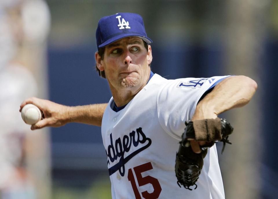 Then-Los Angeles Dodgers pitcher Scott Erickson