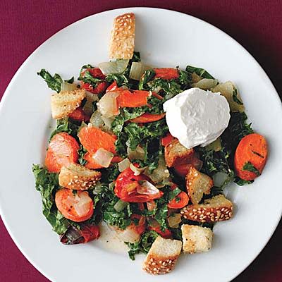 Roasted Vegetable Salad with Garlic Vinaigrette