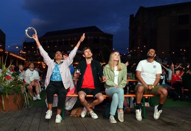 Fans watching Ukraine v England