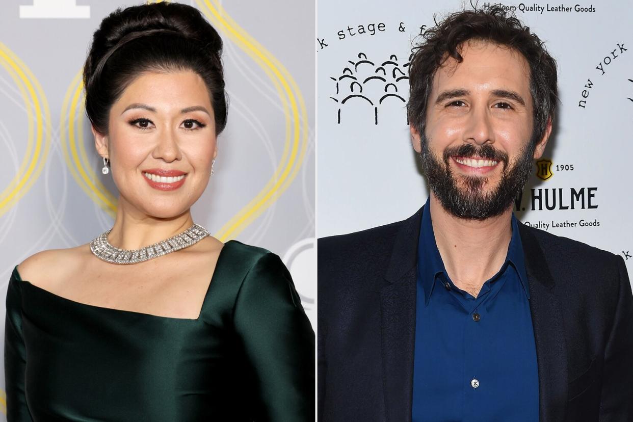Ruthie Ann Miles attends the 75th Annual Tony Awards at Radio City Music Hall on June 12, 2022 in New York City. (Photo by Dia Dipasupil/Getty Images); Josh Groban attends the New York Stage & Film 2019 Winter Gala at The Ziegfeld Ballroom on December 08, 2019 in New York City. (Photo by Gary Gershoff/Getty Images)