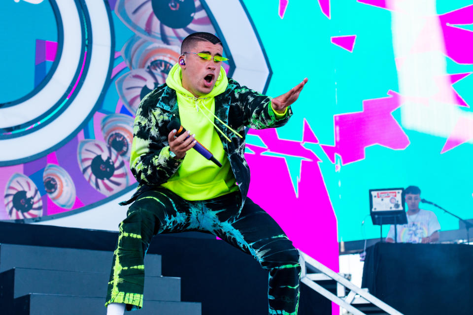 Bad Bunny at Coachella in 2019. (Photo: Timothy Norris/Getty Images for Coachella)