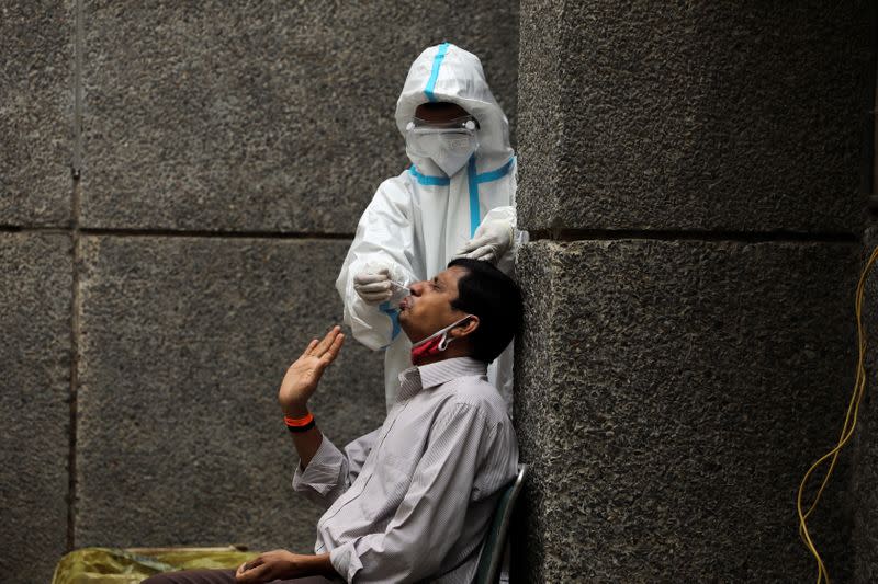 FILE PHOTO: Spread of the coronavirus disease (COVID-19) in New Delhi